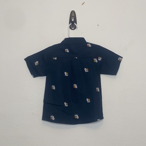 Retro Apparel Boys' Blue & White Dog Print Button-Down Shirt Cotton size 4T - Picture 6 of 6